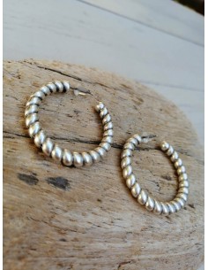 Bijou Silver Hoops